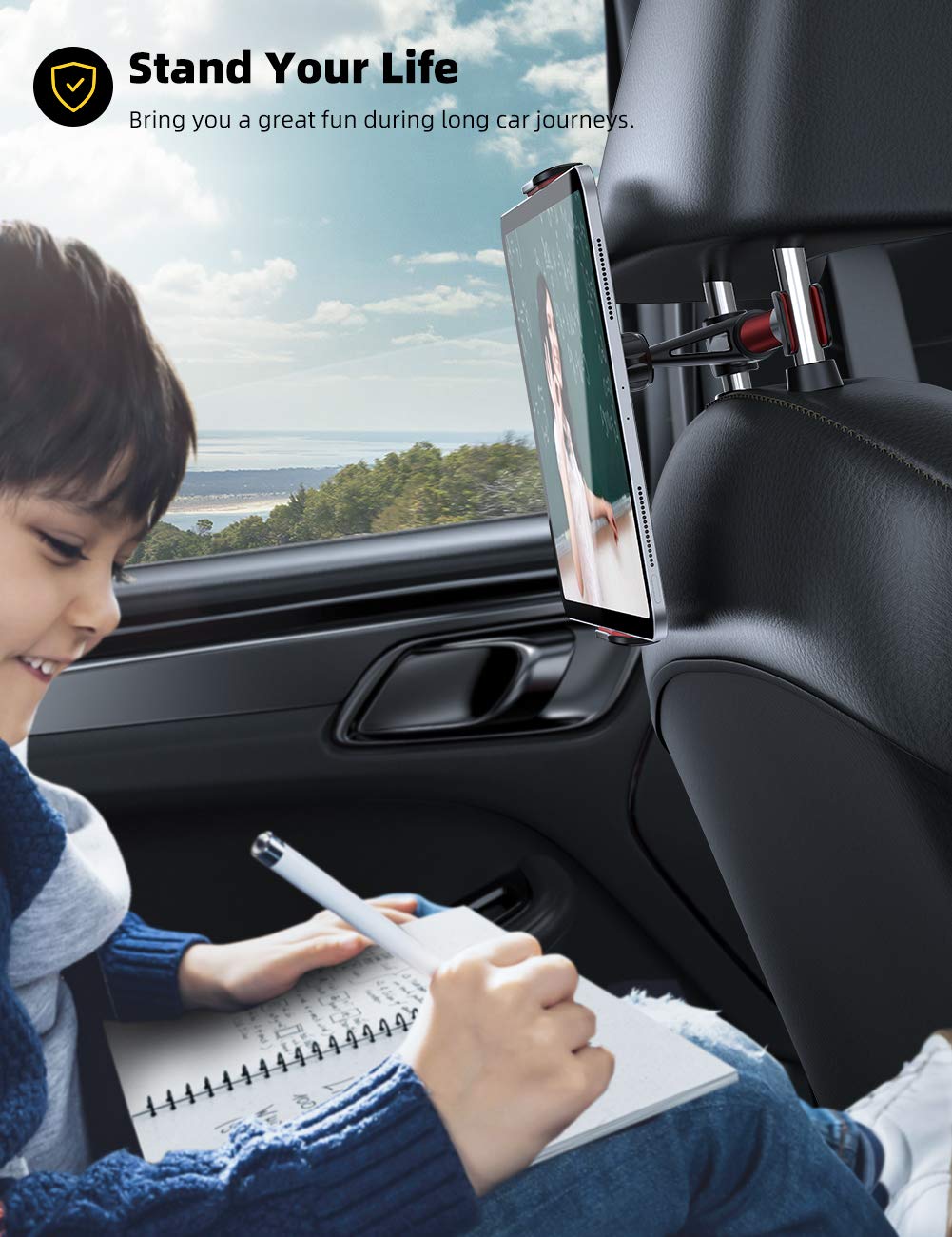 Foto 7 pulgar | Soporte Para Reposacabezas De Coche Lamicall Para Ipad, Color Rojo - Venta Internacional.