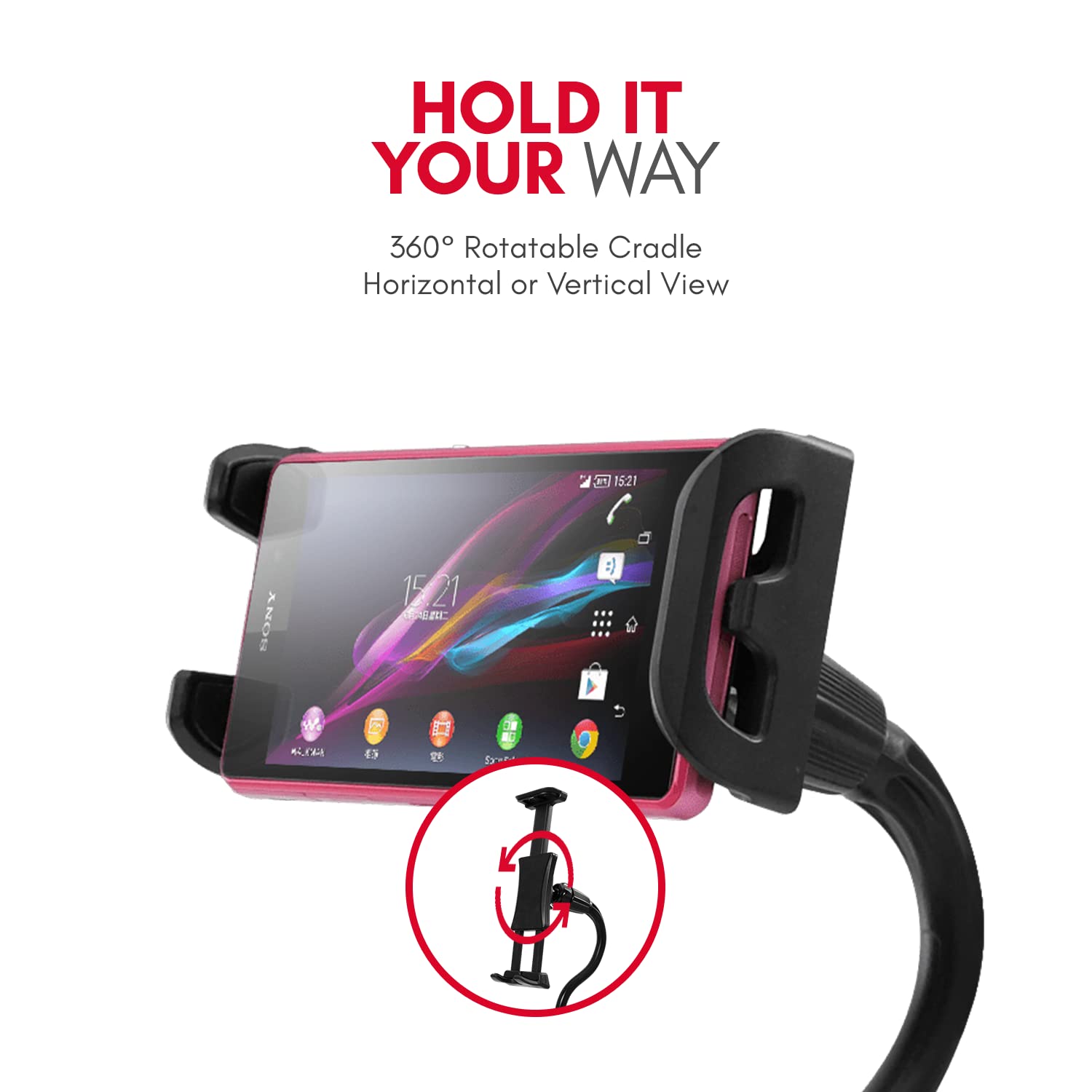 Foto 4 | Soporte con Clip para Teléfono Ajustable Macally - Venta Internacional