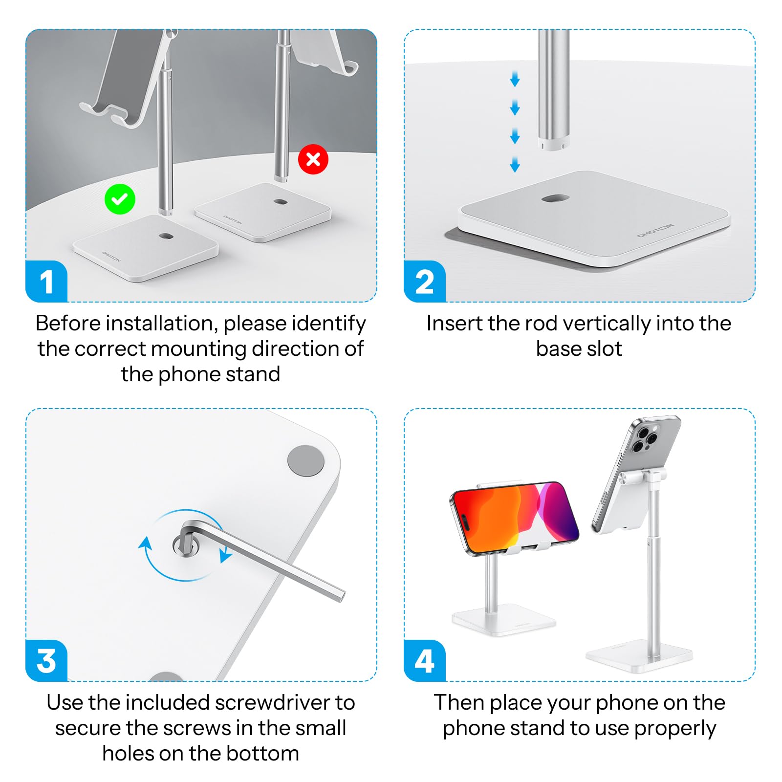 Foto 4 pulgar | Soporte De Teléfono Celular Omoton Ajustable Para Iphone Samsung - Venta Internacional.