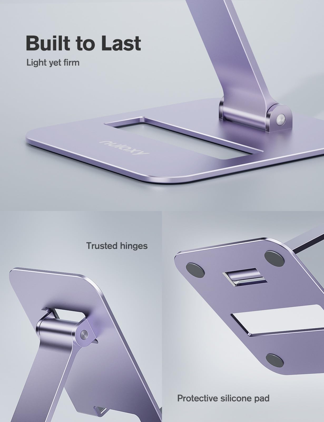Foto 3 pulgar | Soporte Para Teléfono Móvil Nulaxy Dual Plegable, Paquete De 2, Color Morado - Venta Internacional.