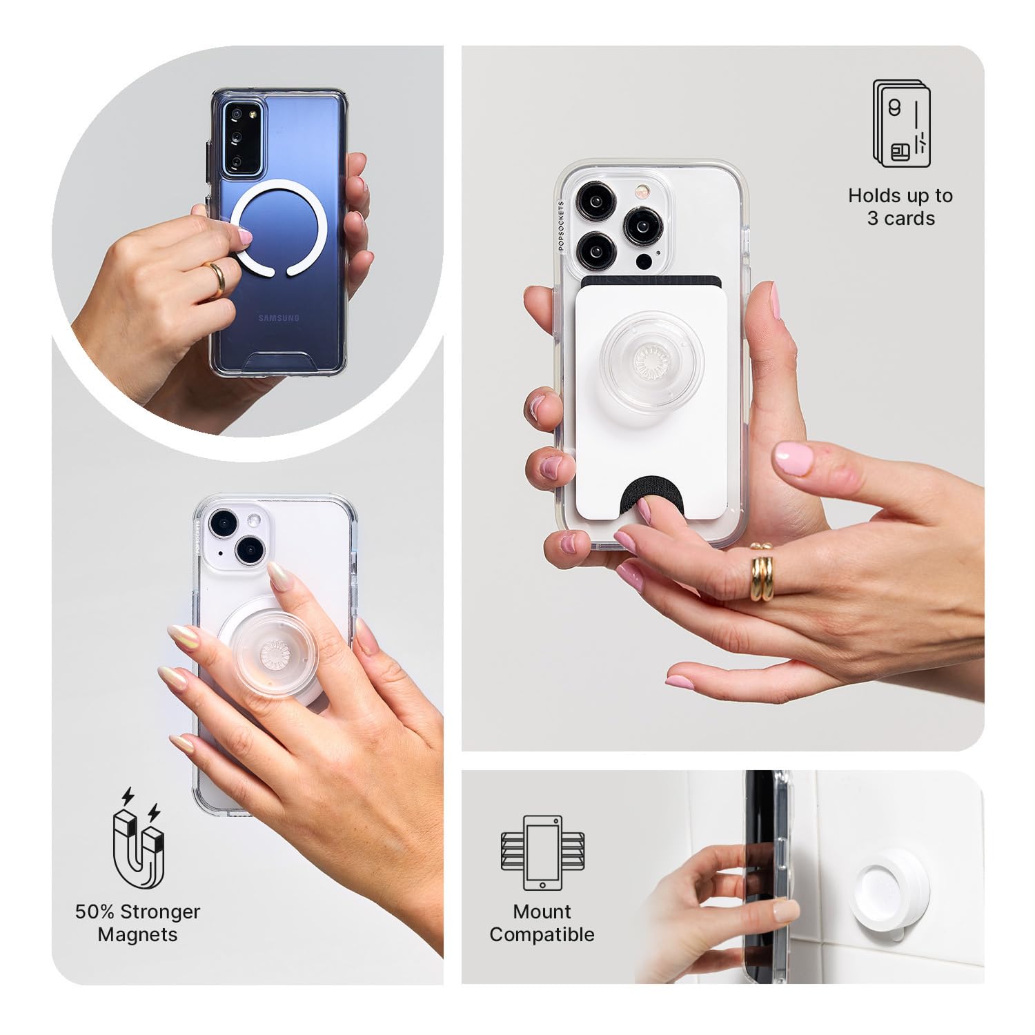 Foto 7 pulgar | Soporte Para Teléfono Popsockets Redondo Compatible Con Magsafe - Aura - Venta Internacional.