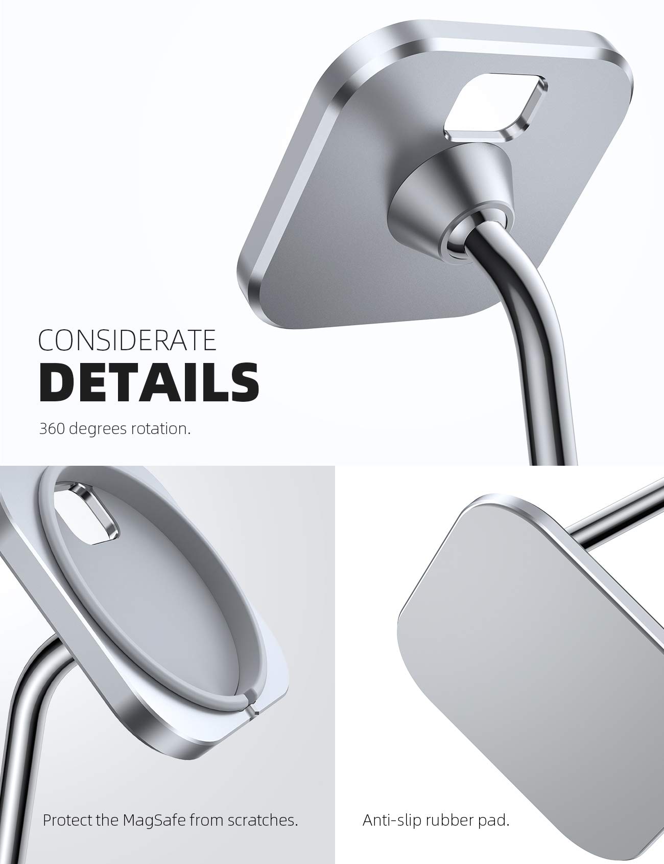 Foto 6 | Soporte De Teléfono Lamicall Para Apple Magsafe Charger De Aluminio De 15 W - Venta Internacional.
