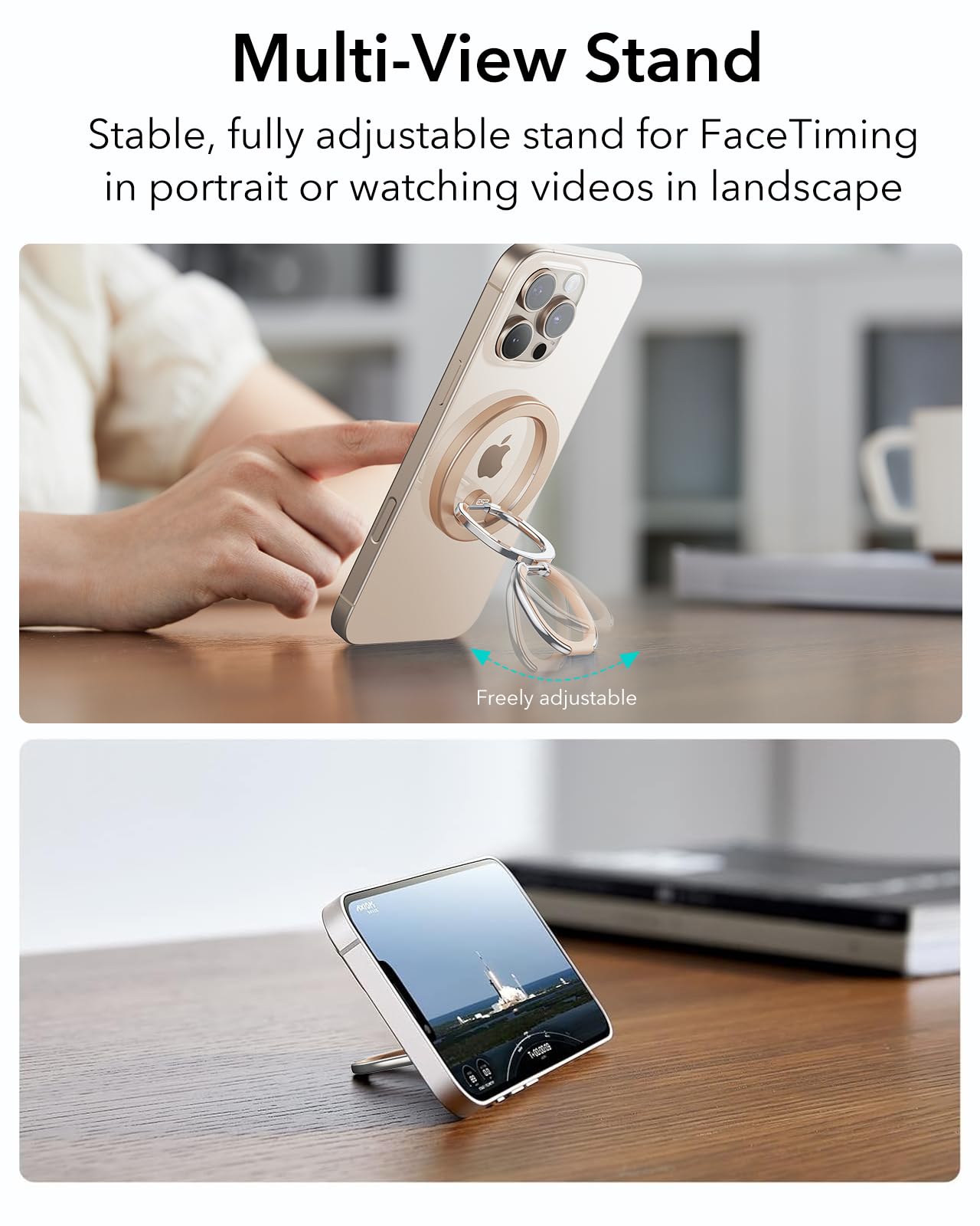 Foto 4 | Soporte De Anillo Y Empuñadura De Teléfono Esr Para Magsafe Iphone S25 - Venta Internacional.