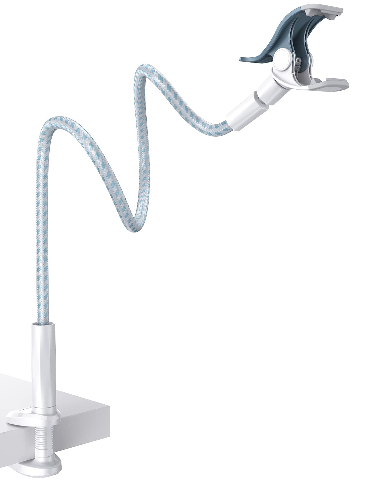 Soporte Para Teléfono Lamicall Con Cuello De Cisne, Nailon Trenzado, Azul Y Blanco - Venta Internacional. $892