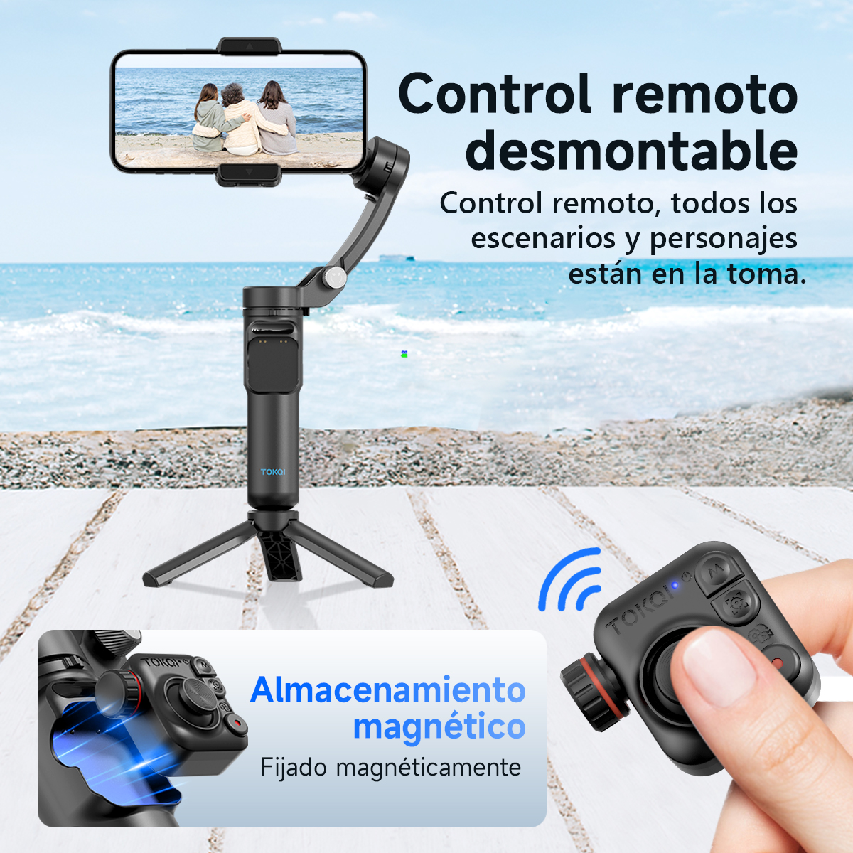 Foto 4 pulgar | Estabilizador Gimbal Para Celular M02 De 3 Ejes Con App