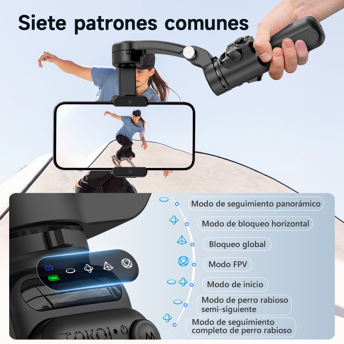 Foto 5 pulgar | Estabilizador Gimbal Para Celular M02 De 3 Ejes Con App