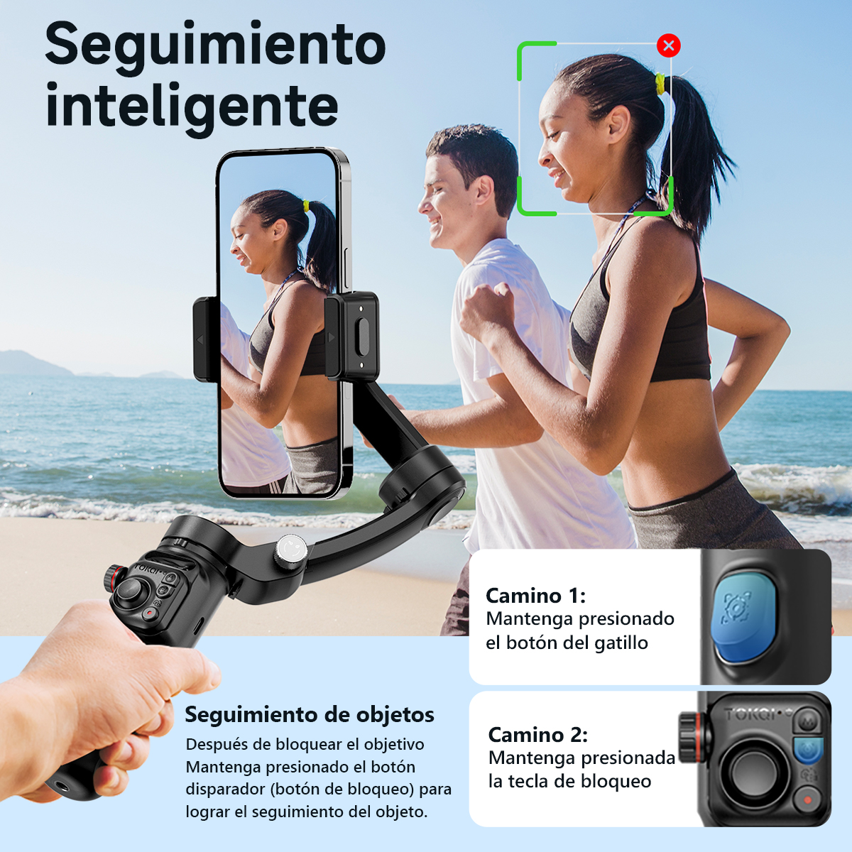 Foto 9 pulgar | Estabilizador Gimbal Para Celular M02 De 3 Ejes Con App