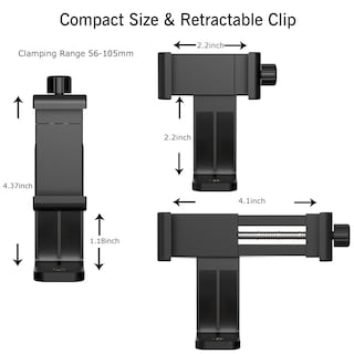 Foto 3 | Cabezal De Soporte Para Teléfono Con Trípode Con Adaptador De Tornillo Estándar - Venta Internacional.