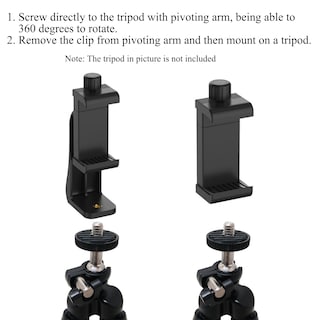 Foto 7 | Cabezal De Soporte Para Teléfono Con Trípode Con Adaptador De Tornillo Estándar - Venta Internacional.