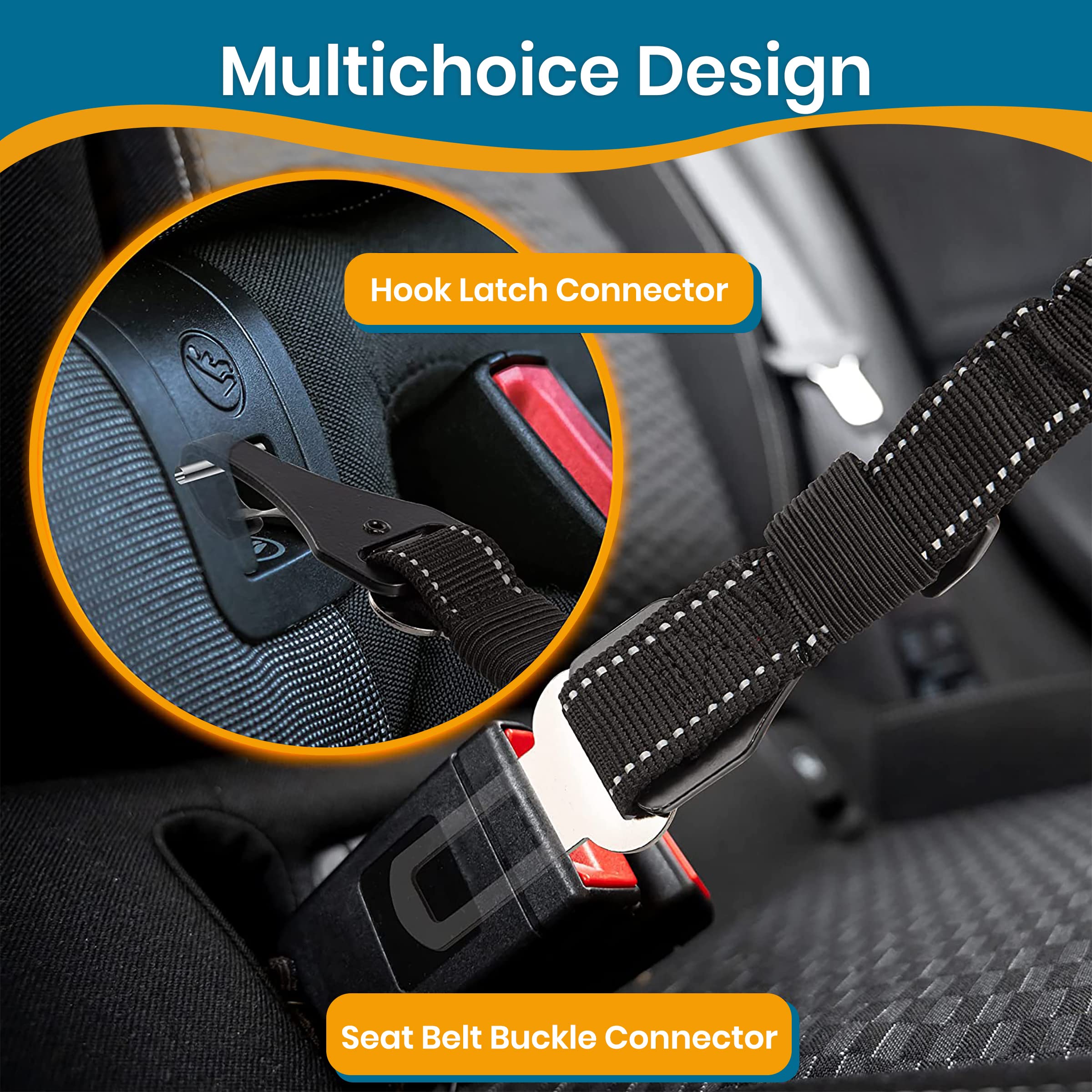 Foto 3 pulgar | Paquete De 2 Cinturones De Seguridad Para Perros Pawbee Para Coches, Ajuste De Seguridad - Venta Internacional.