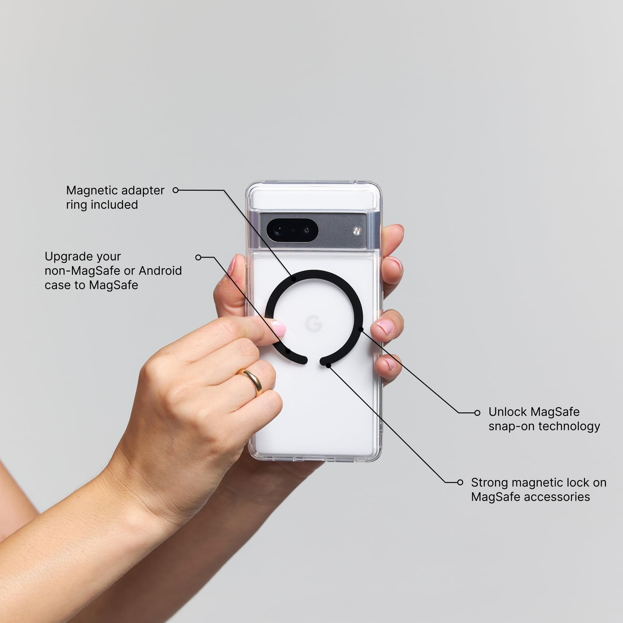 Foto 6 | Cartera Para Teléfono Popsockets Con Agarre Expandible Para Magsafe , Color Negro - Venta Internacional.