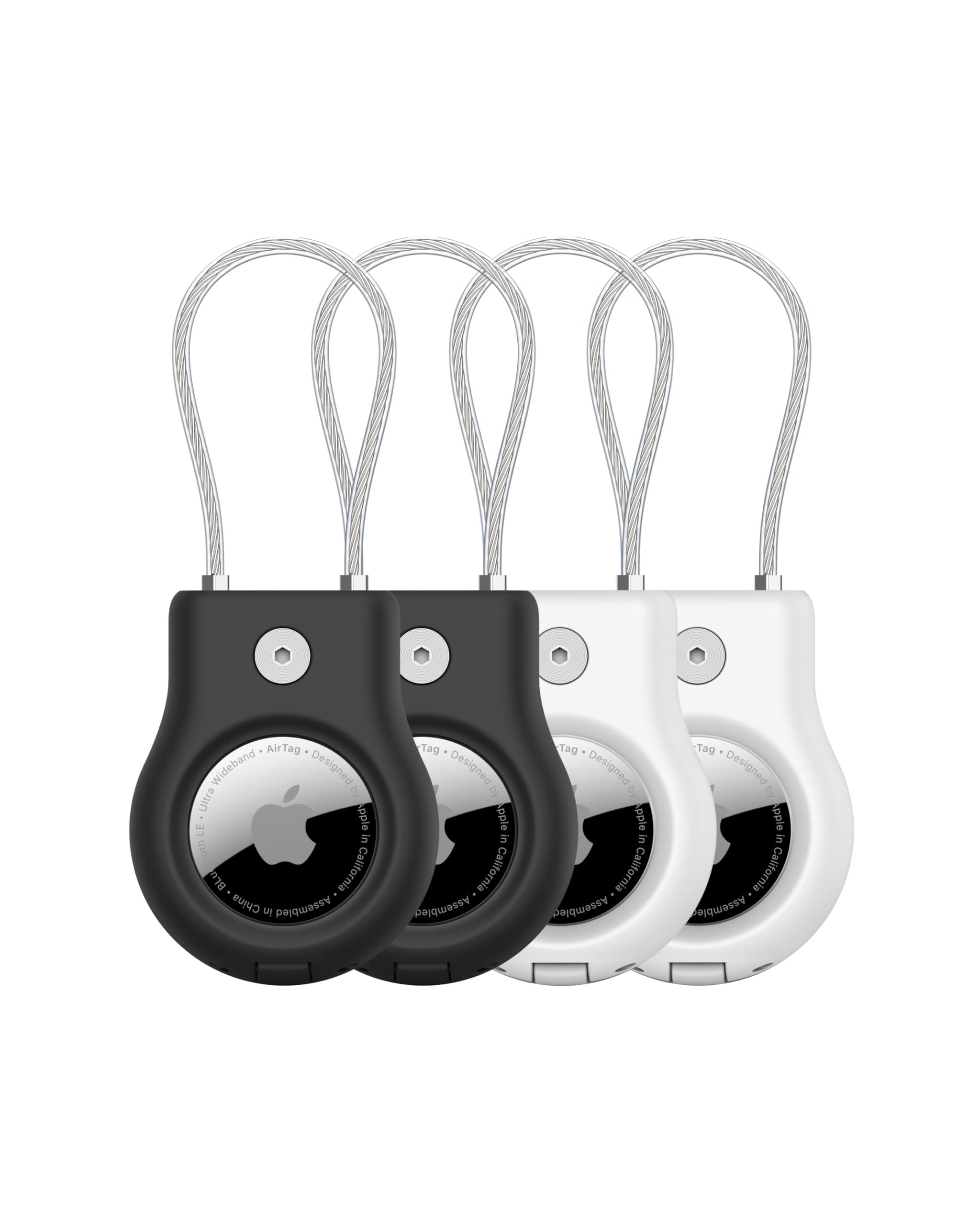 Soporte Seguro Airtag Belkin Con Cable De Alambre Negro/blanco, Paquete De 4 - Venta Internacional. $1,936