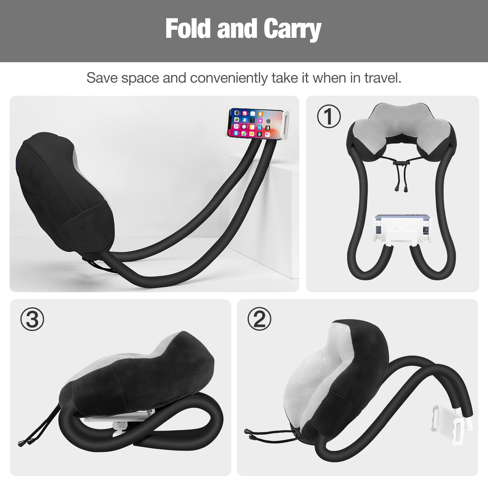 Foto 7 pulgar | Almohada De Cuello De Cisne Moko Lazy Con Soporte Para Teléfono Móvil Para Dispositivos De 4 A 11 Años - Venta I