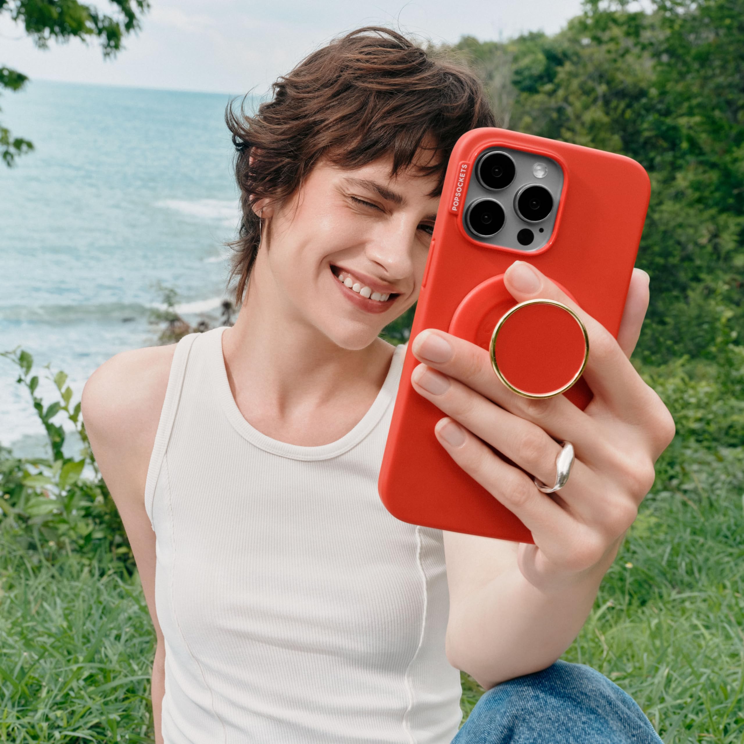Foto 6 | Soporte Para Teléfono, Popsockets, Redondo, Compatible Con Magsafe, Color Rojo - Venta Internacional.