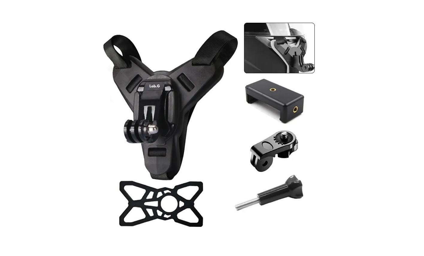 Foto 3 pulgar | Arnes Base Soporte Casco Moto Para Iphone/gopro