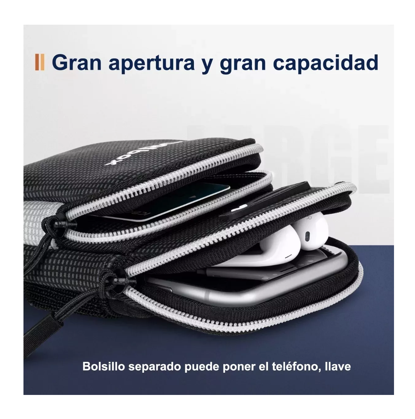 Foto 4 pulgar | Bolsa de Brazo Oribox Doble Bolsillo Negro