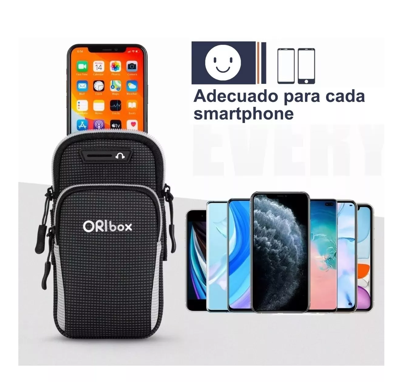 Foto 4 pulgar | Bolsa de Brazo para Correr Oribox Negro