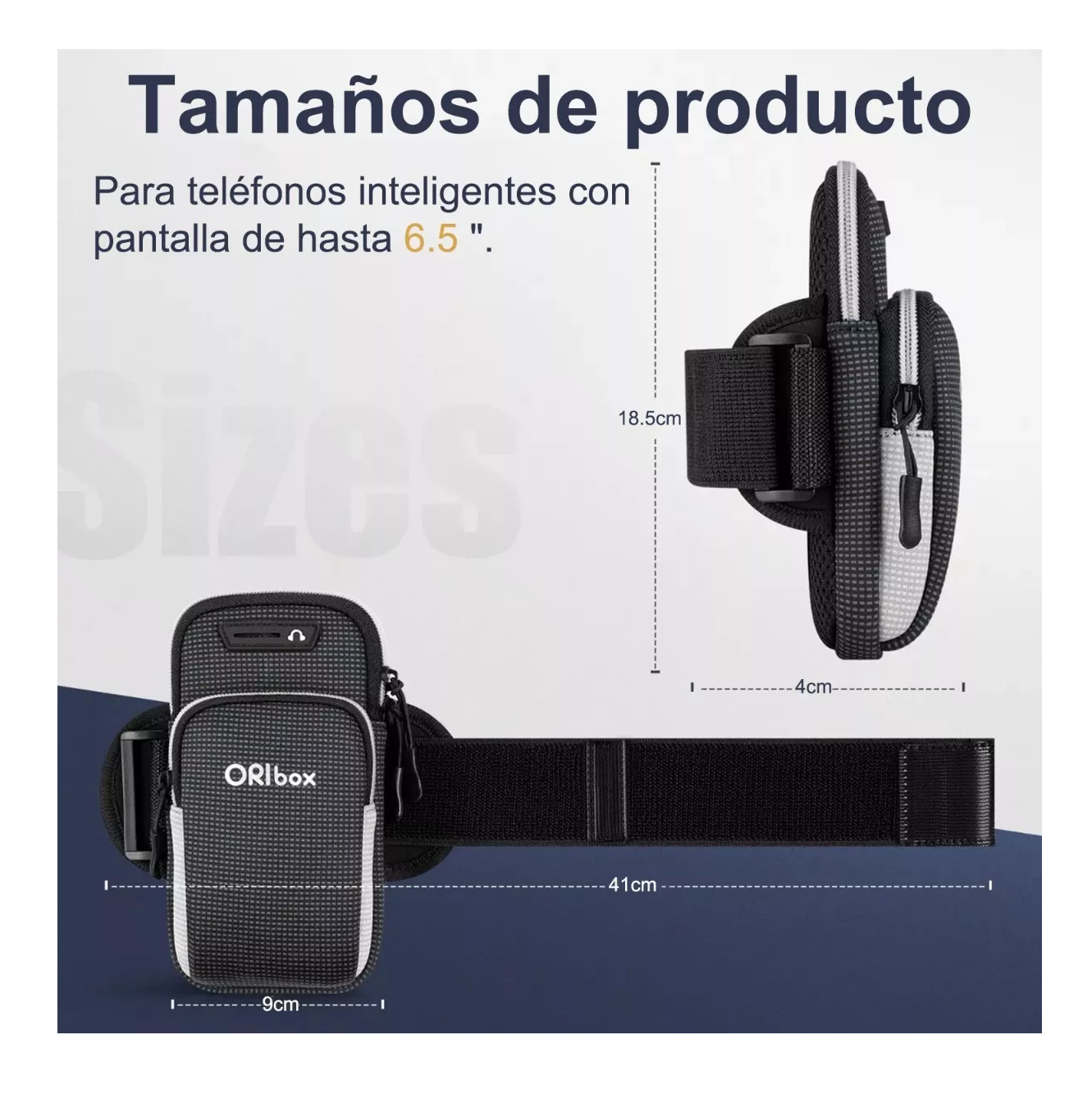 Foto 6 pulgar | Bolsa de Brazo para Correr Oribox Negro