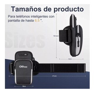 Foto 5 | Bolsa de Brazo para Correr Oribox Negro