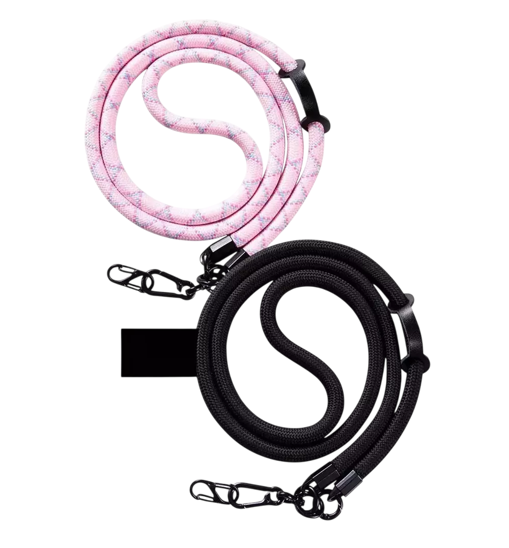 Foto 5 pulgar | Correa Ajustable para Celular 2 Piezas Negro y Rosa