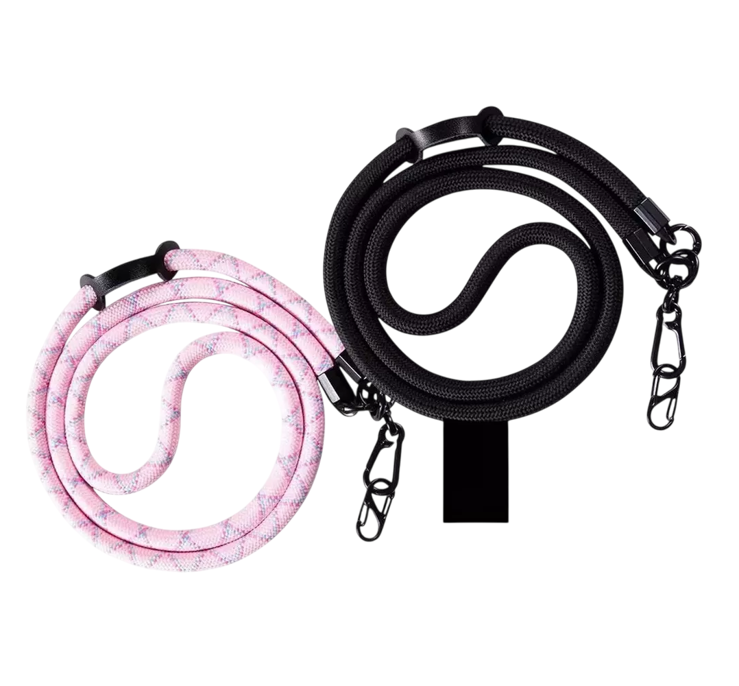 Foto 6 pulgar | Correa Ajustable para Celular 2 Piezas Negro y Rosa