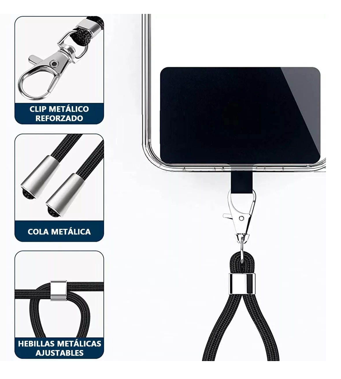 Foto 4 pulgar | Colgante para Celular Ajustable 2 Piezas