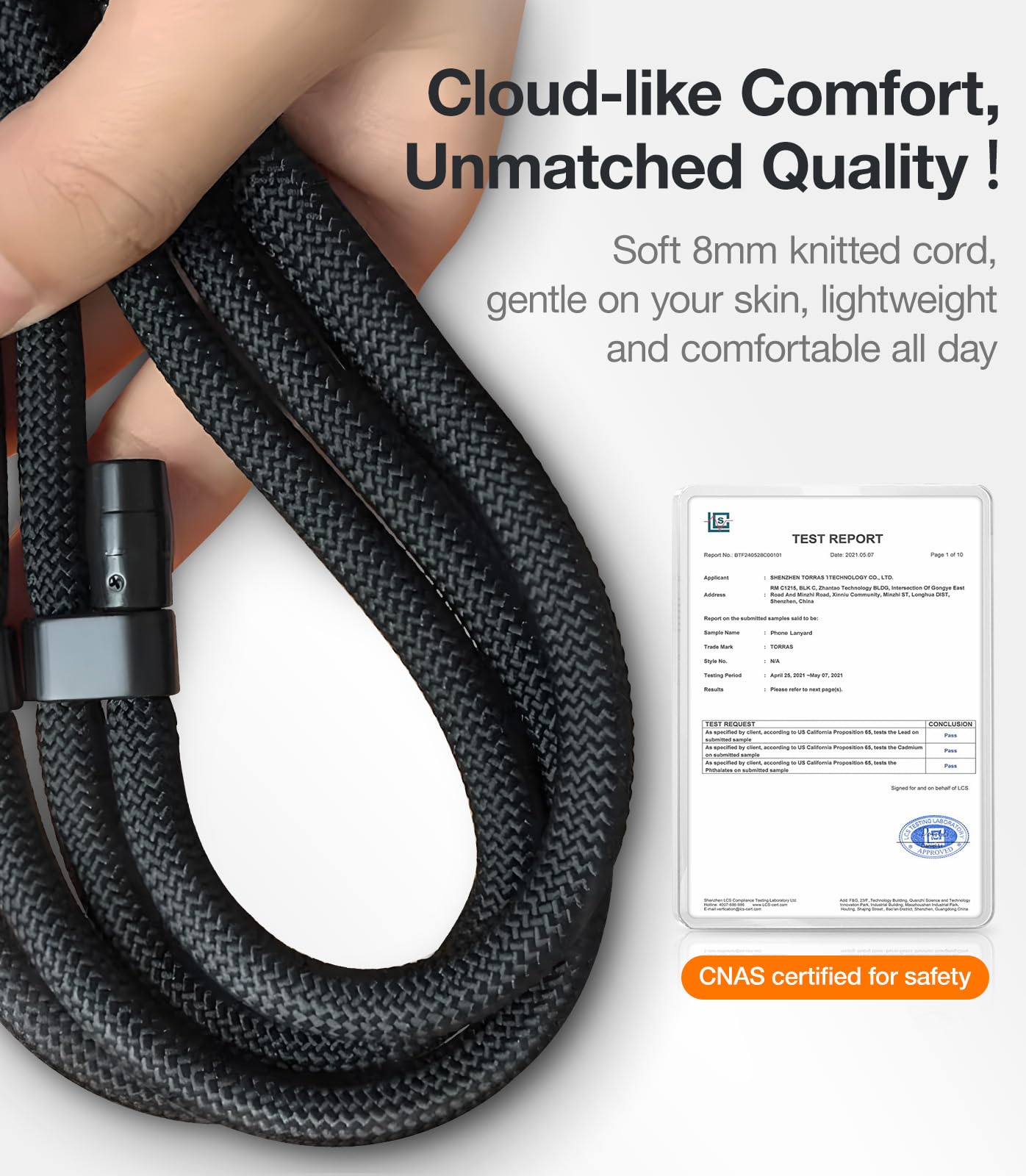 Foto 5 | Cordón De Teléfono Tipo Bandolera Torras Con 2 Lengüetas Para Teléfono, Color Azul - Venta Internacional.