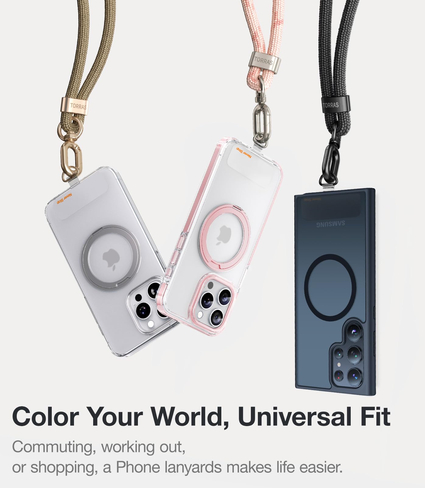 Foto 6 | Cordón De Teléfono Tipo Bandolera Torras Con 2 Lengüetas Para Teléfono, Color Azul - Venta Internacional.