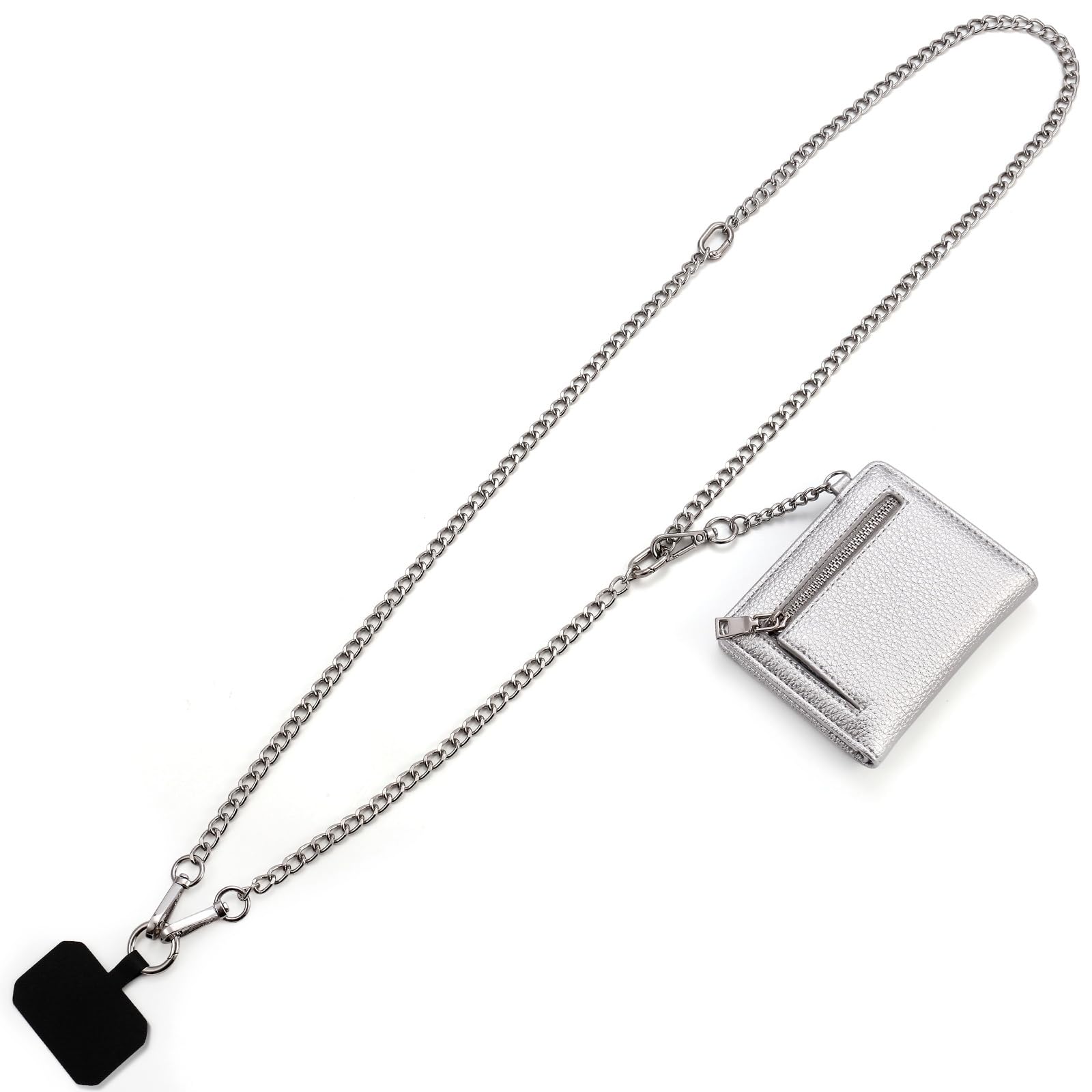 Foto 1 | Cadena Para Teléfono Diaclara Clip And Go Con Funda Con Cierre, Plateada - Venta Internacional.