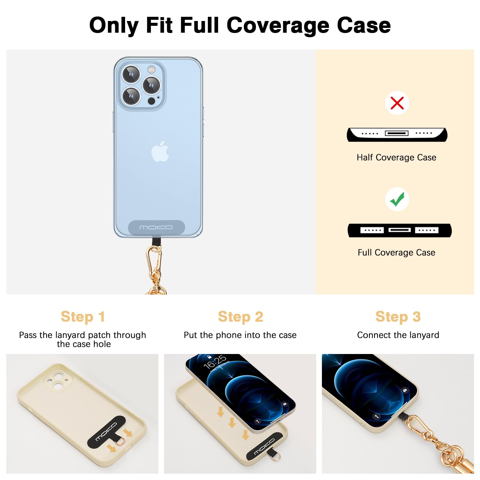 Foto 4 | Cordón Cruzado Para Teléfono Moko Ajustable Para Iphone Samsung - Venta Internacional.