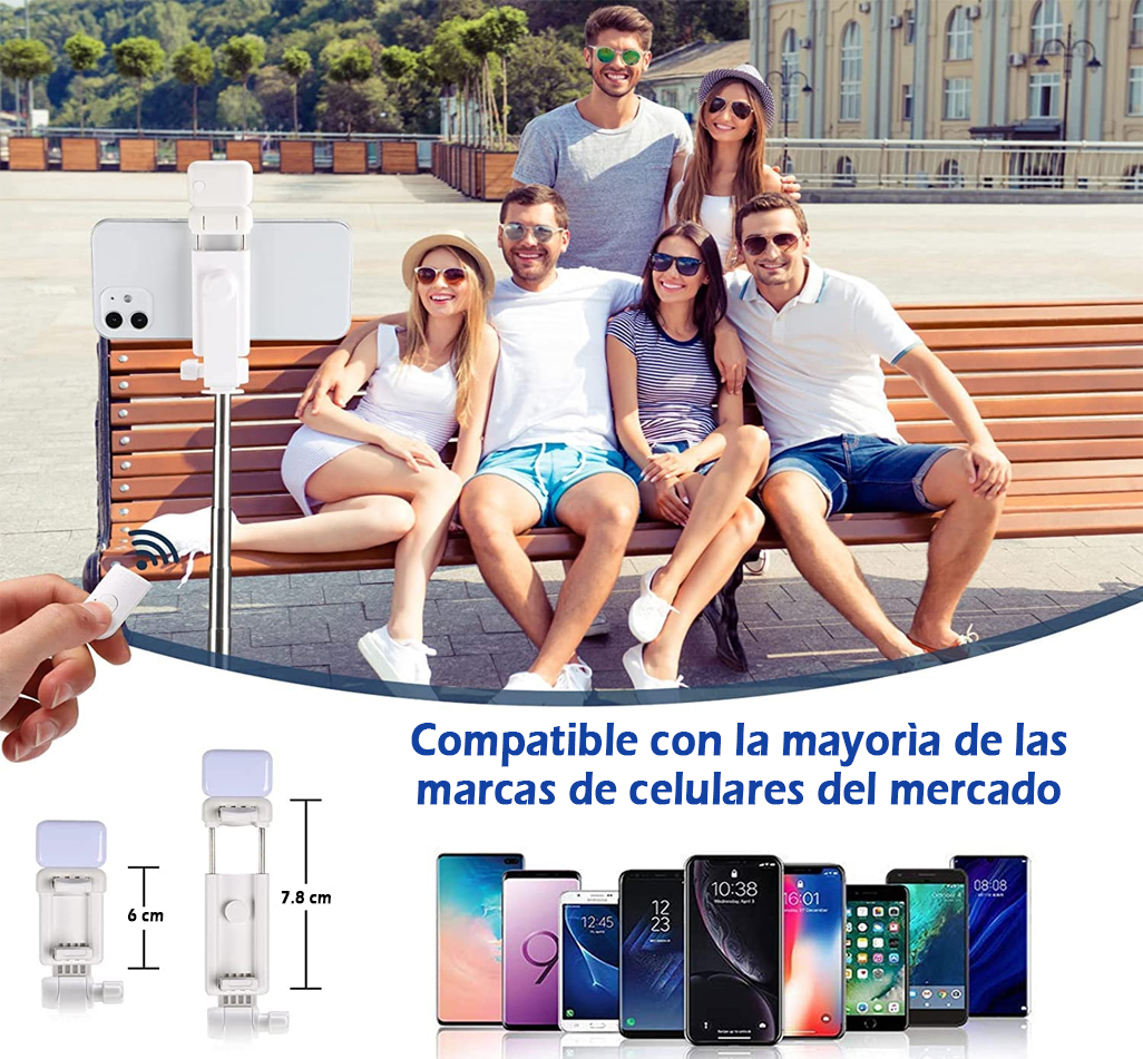 Foto 7 | Palo Selfie Trípode Bluetooth con Control Remoto 1 Unidad