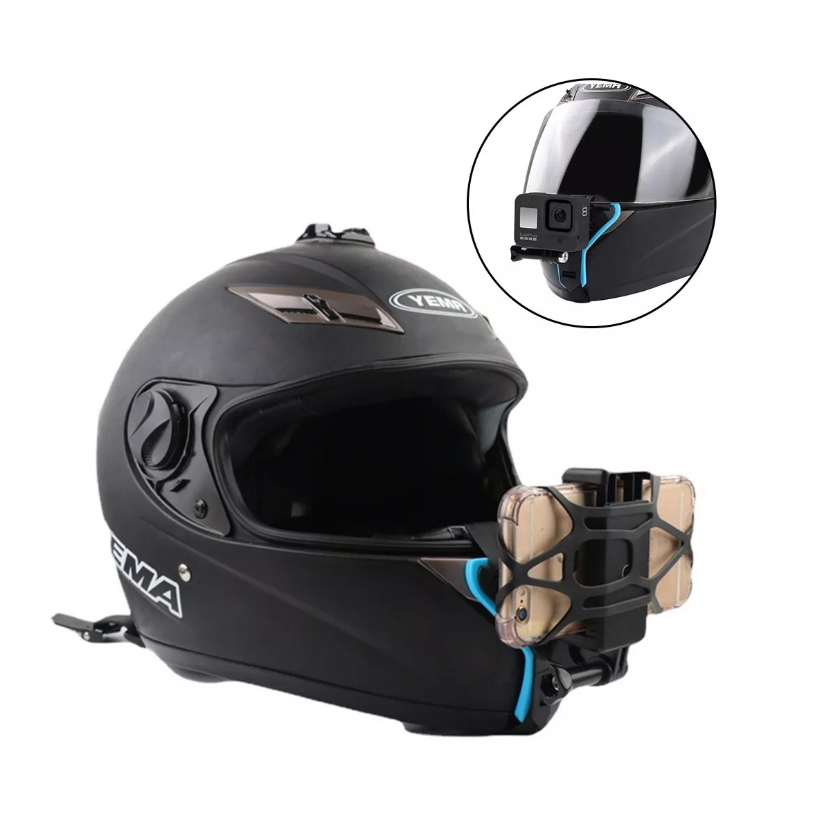 Foto 3 pulgar | Base Soporte Casco Eo Safe Imports Esi-7727 para Celular Motocicleta + Control Remoto Negro