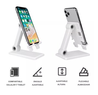 Foto 2 | Soporte de Escritorio Belug Blanco Plegable para Celular