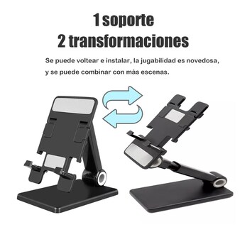 Foto 5 | Soporte de Escritorio BELUG para Celular Plegable y Ajustable Negro