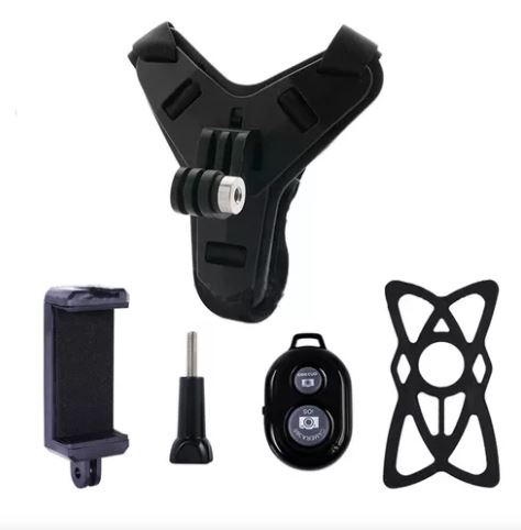 Base Soporte Casco Para Celular Motocicleta +control Remoto