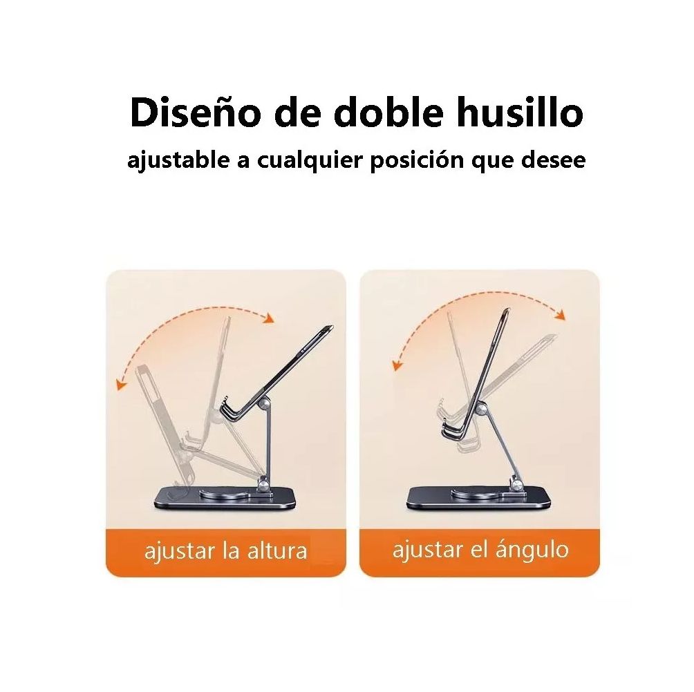 Foto 3 pulgar | Soporte Base Para Tableta Y Celulares con Rotación 360 de Aluminio Negro