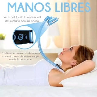 Foto 2 | Soporte Celular Cuello Flexible Auto Eo Safe Imports Esi-14254 Azul