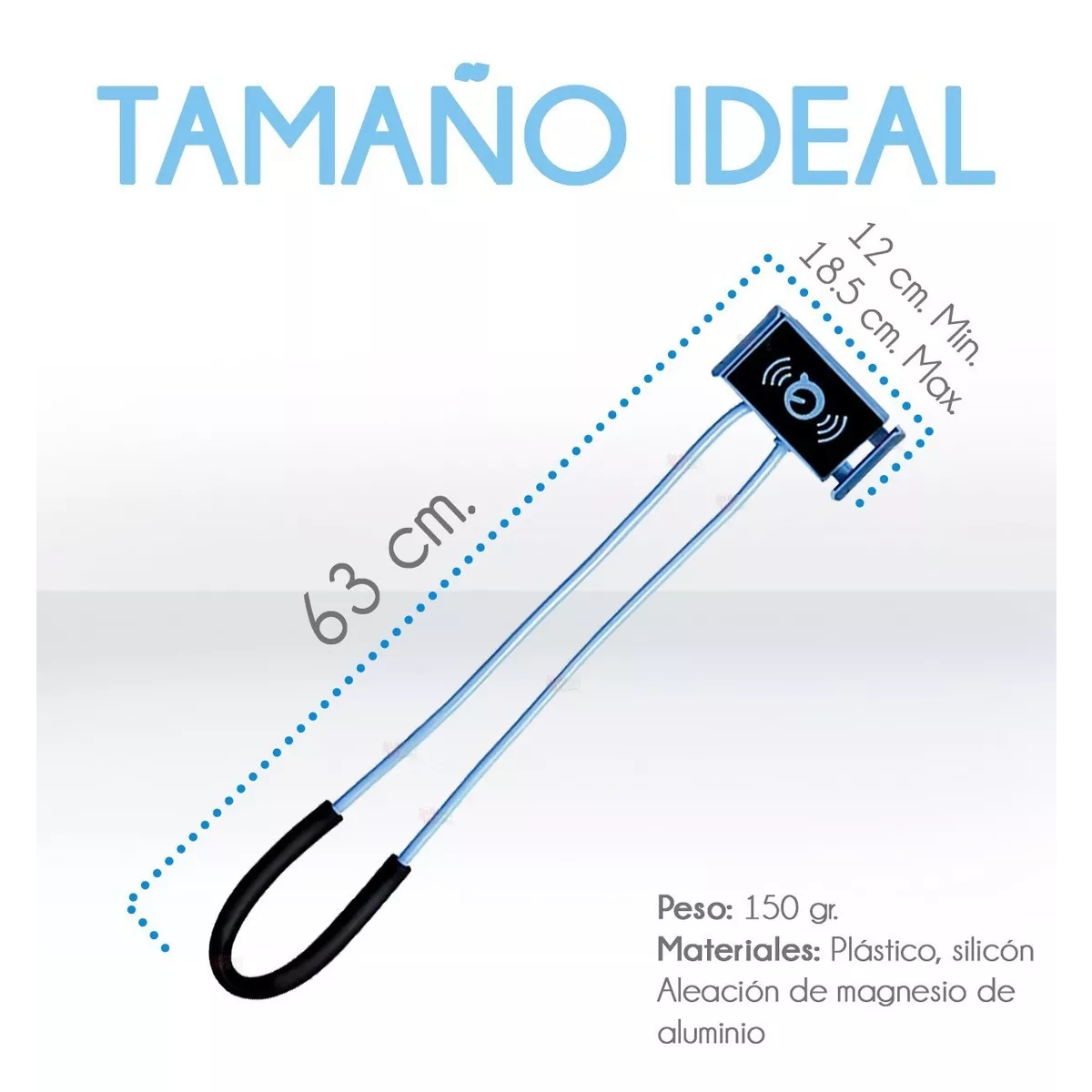 Foto 4 pulgar | Soporte Celular Cuello Flexible Auto  Eo Safe Imports Esi-14254 Azul