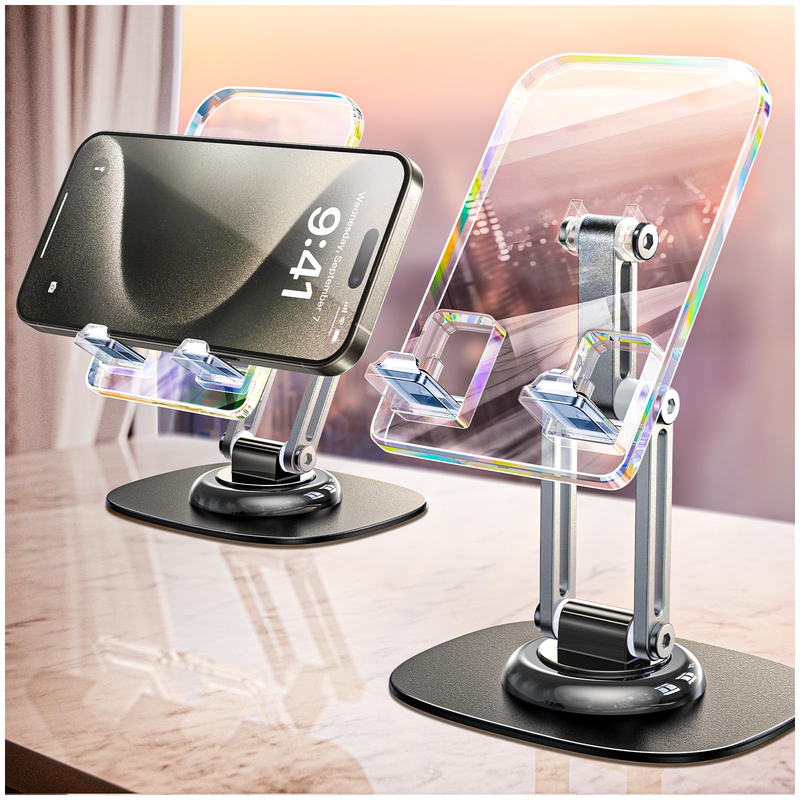 Foto 2 pulgar | Soporte Para Teléfono Lisen Para Iphone Para Escritorio, Acrílico Transparente - Venta Internacional.