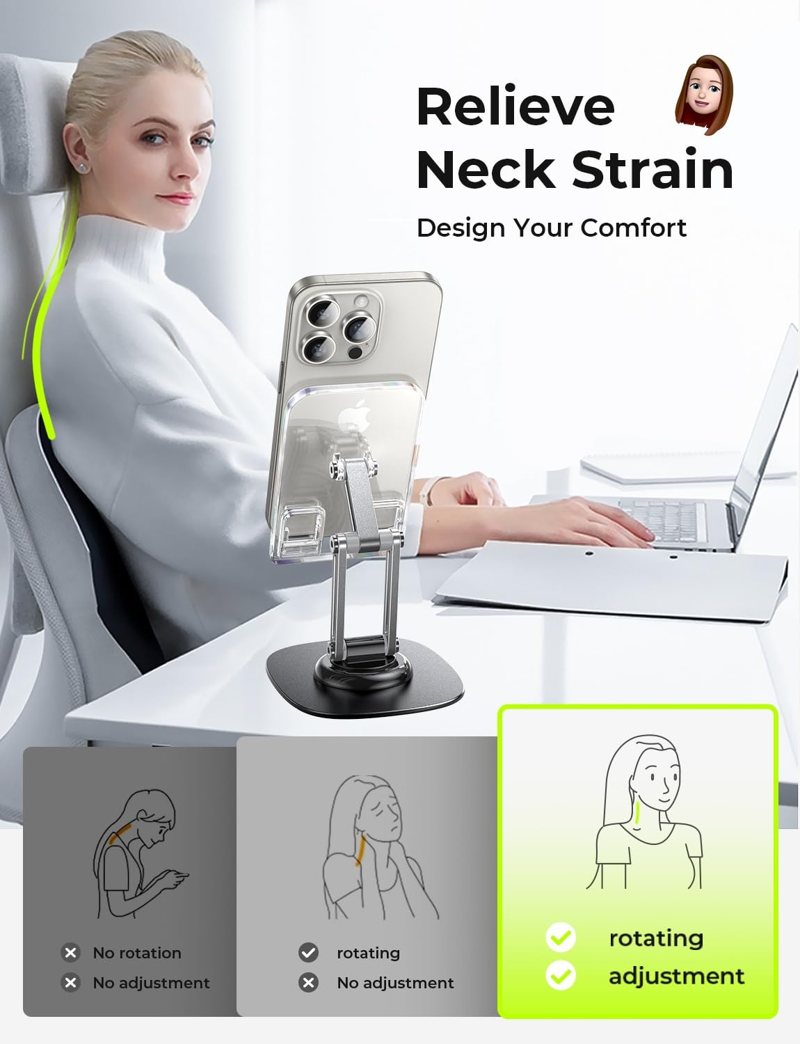 Foto 3 pulgar | Soporte Para Teléfono Lisen Para Iphone Para Escritorio, Acrílico Transparente - Venta Internacional.