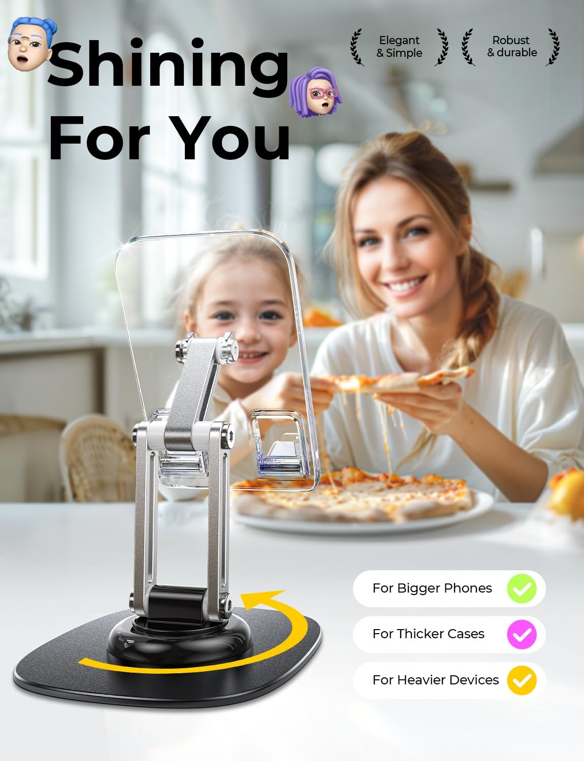 Foto 4 pulgar | Soporte Para Teléfono Lisen Para Iphone Para Escritorio, Acrílico Transparente - Venta Internacional.