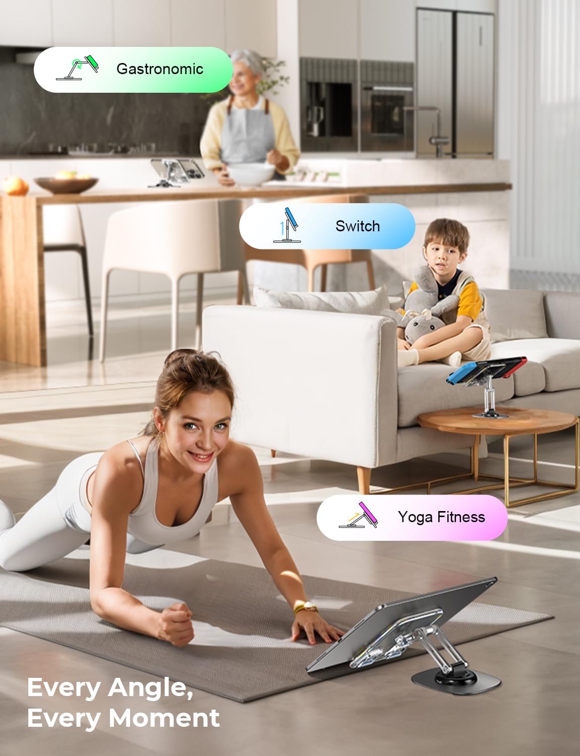 Foto 5 | Soporte Para Teléfono Lisen Para Iphone Para Escritorio, Acrílico Transparente - Venta Internacional.