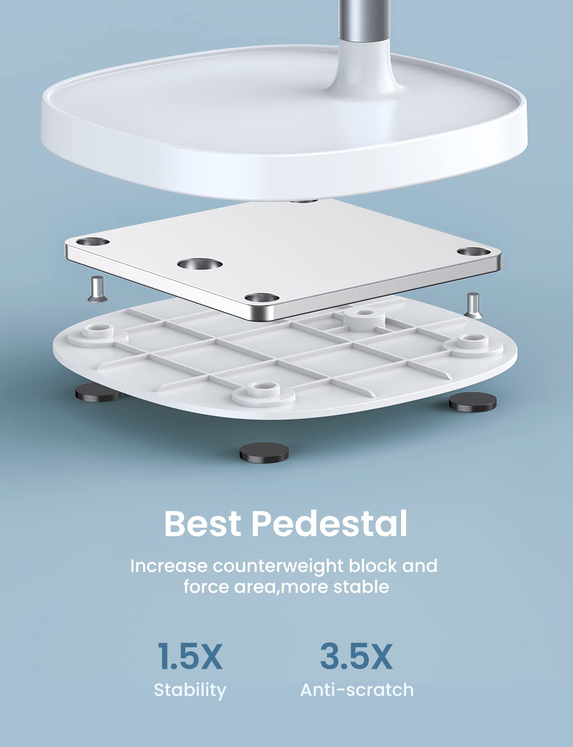 Foto 6 pulgar | Soporte Para Teléfono Móvil Lisen, Ángulo De Altura Ajustable, Blanco - Venta Internacional.
