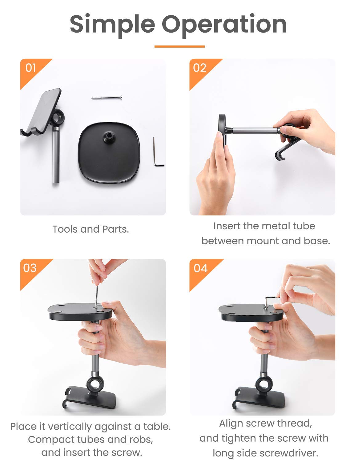 Foto 7 | Soporte Para Teléfono Móvil Lisen, Ángulo De Altura Ajustable, Blanco - Venta Internacional.