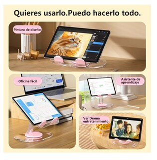 Foto 3 | Soporte 360 Ajustable Plegable Para Tableta/télefono Rosa Transparente