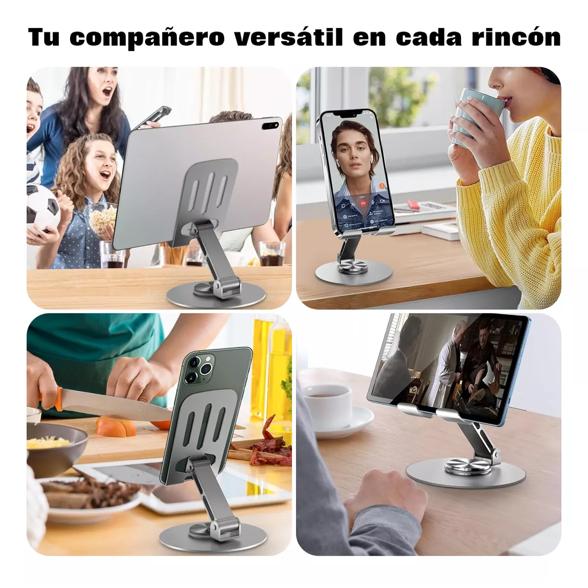 Foto 4 pulgar | Soporte para Celular de Escritorio Eo Safe Imports Esi-16085 Gris