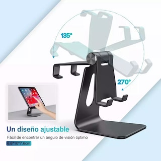 Foto 2 | Soporte para Teléfono de Aluminio Eo Safe Imports Esi-16086 Negro