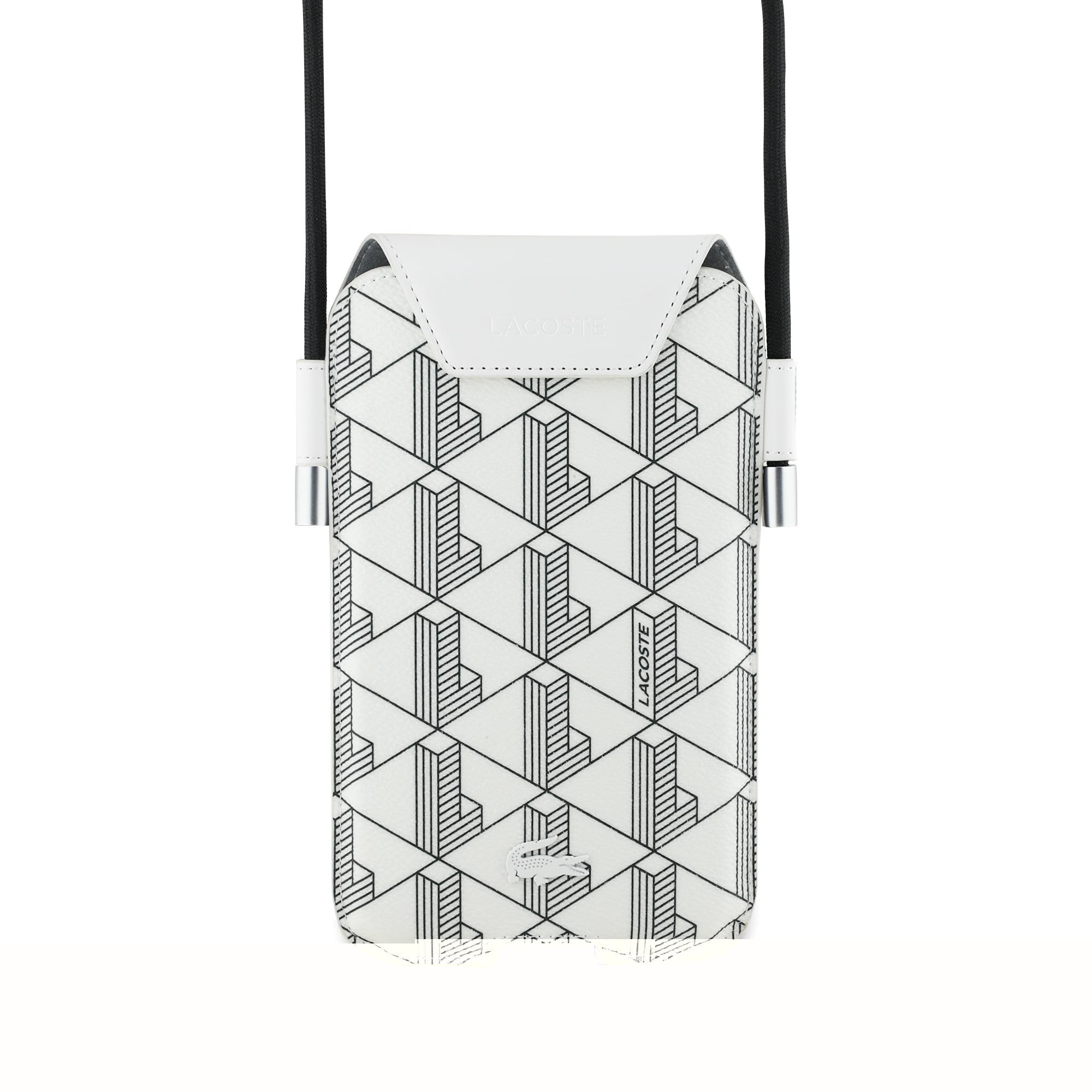 Cartera Lacoste Universal Monograma - Blanco Original $799