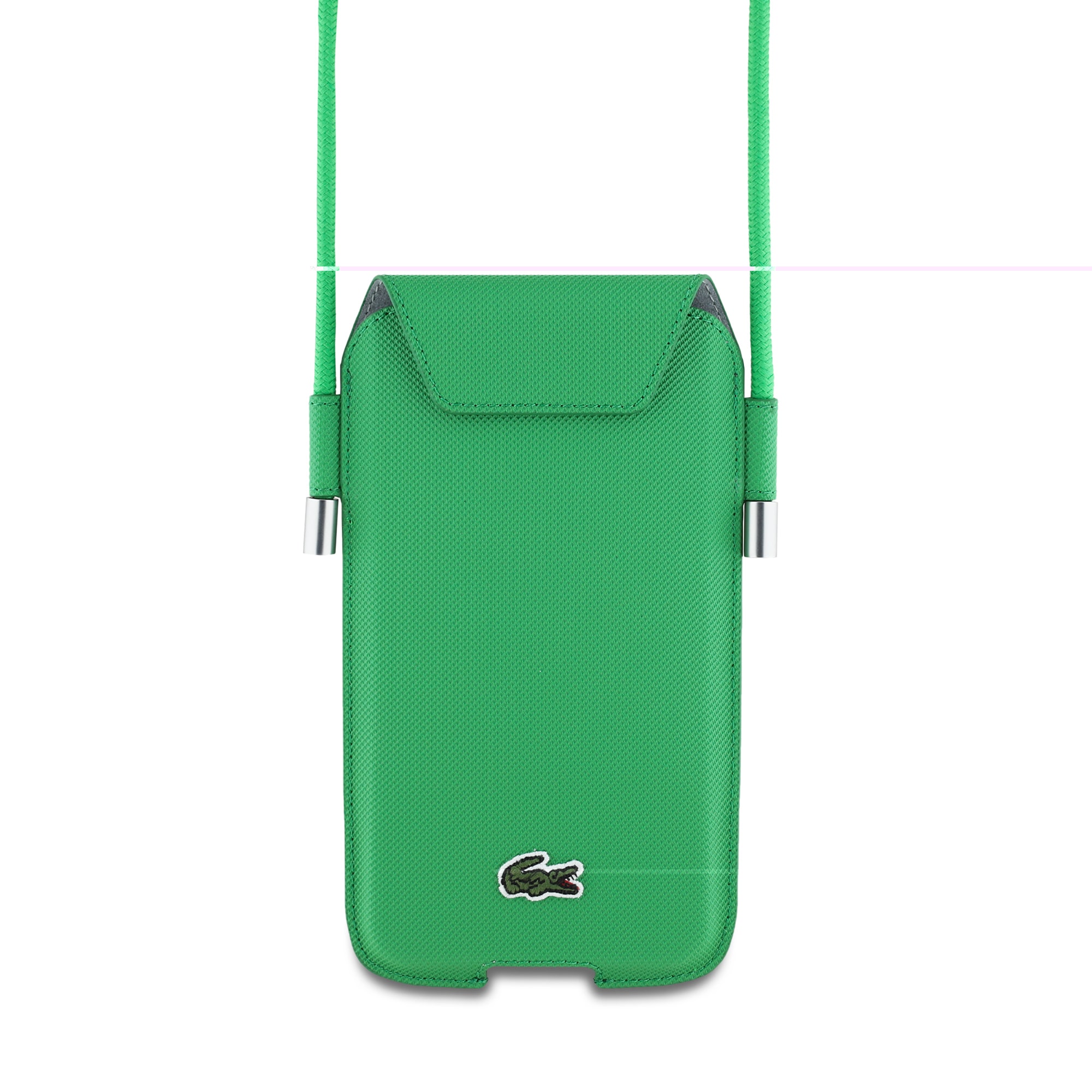 Cartera Lacoste Universal Logo Bordado - Verde Original $799