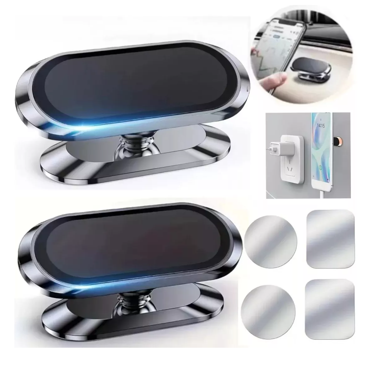 Foto 3 pulgar | Soporte Magnético de Celular para Auto con Potentes Imanes y Rotación de 360 Grados 2 Piezas